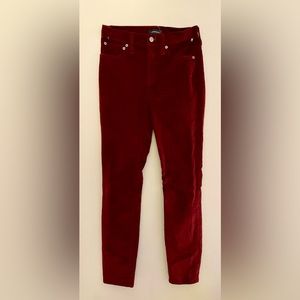 J.Crew Velvet Pants - Burgundy